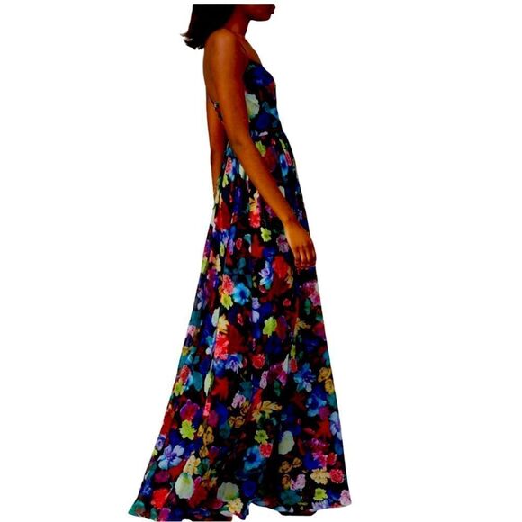 Love by Theia Floral Corset Princess Dress Size 12 - Picture 2 of 8